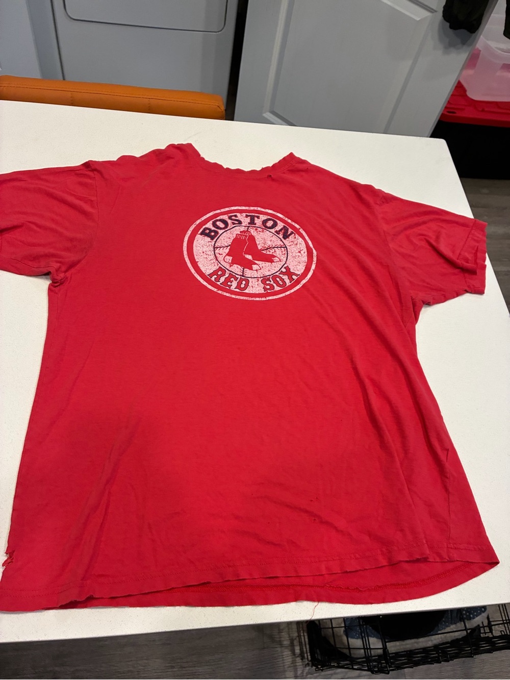 Red Jacket Boston Red Sox MLB Baseball Red Short Sleeve T-Shirt Shirt, Size L